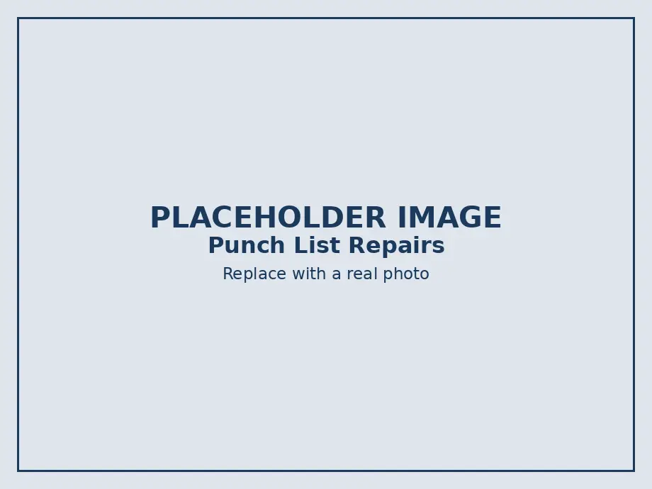 Punch List Repairs by 10 Arrows Handyman